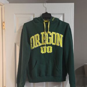 J. America Green and Yellow Oregon Hoodie
